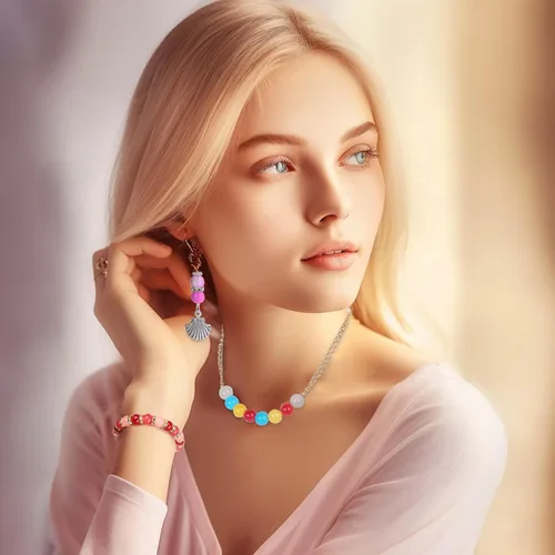 Miniatura 6 de shynek Kit de fabricación de pulseras de 753 cuentas de vidrio, cuentas de vidrio de 24 colores para hacer joyas con cuentas espaciadoras, cuentas