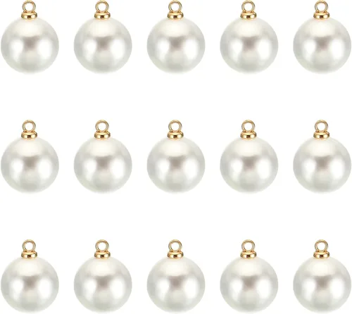 Miniatura 20 de PATIKIL 150 cuentas de perlas de perlas de imitación de perlas colgantes de bricolaje para hacer joyas, pulseras, aretes, collar