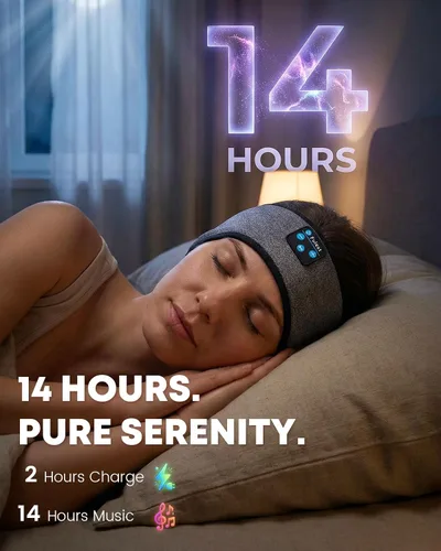Miniatura 7 de Audífonos para Dormir con Diadema Bluetooth, Audífonos para Dormir con Diadema Deportiva, Audífonos para Dormir de Larga Duración con Altavoces