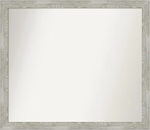 Miniatura 233 de Amanti Art Espejo de baño gris para sobre el fregadero, 31 x 48 pulgadas, espejo de tocador rectangular estrecho de color gris, marco de madera