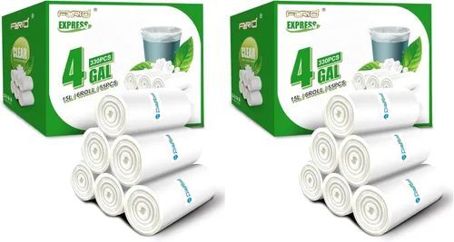 Miniatura 19 de FORID Bolsas de basura transparentes, bolsas de basura de 8 galones, bolsas de basura de plástico para basura, 110 unidades, para baño, dormitorio