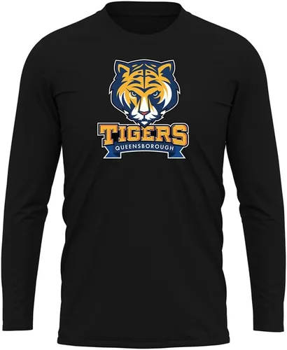 Miniatura 223 de Camisa deportiva de manga larga oficial de la NCAA Collegiate para hombre, colección negra con logotipo primario