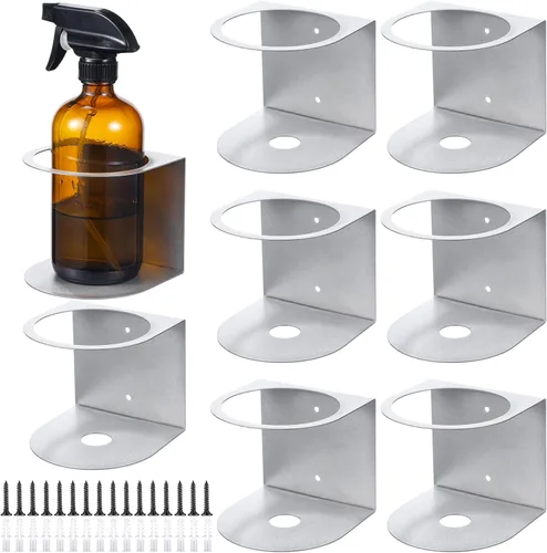 Miniatura 7 de Gerrii 2 soportes para botellas de aerosol, organizador de botellas de montaje en pared, organizador de latas de aerosol para garaje y espacio