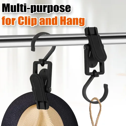 Miniatura 4 de Ganchos giratorios de plástico para colgar, ganchos giratorios súper fuertes, ganchos para ropa, clips de ropa, perchas de armario para el hogar