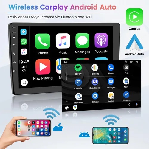 Miniatura 4 de [2+64 GB] Hikity para Honda Civic 2013-2017 Android estéreo de coche con Apple Carplay Android Auto, pantalla táctil de 9 pulgadas, radio de coche