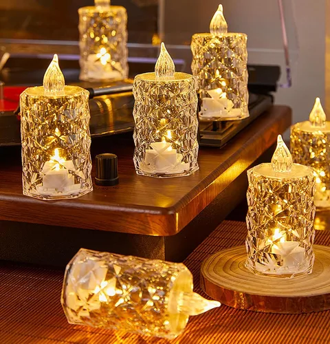 Miniatura 4 de Paquete de 12 velas de té que funcionan con pilas, parpadeo realista y más de 200 horas de tiempo de funcionamiento, para centros de mesa, bodas