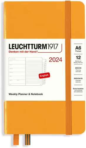 Miniatura 4 de LEUCHTTURM1917 - Agenda semanal y cuaderno 2024 con folleto adicional, tapa dura, composición (B5), verde (1 de enero - 31 de diciembre de 2024)