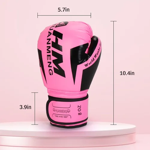 Miniatura 2 de Guantes de entrenamiento de boxeo Guantes para saco de boxeo para mujeres y adultos, Guantes profesionales a prueba de golpes para entrenamiento