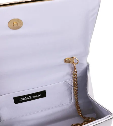 Miniatura 4 de Milisente Bolso de noche para mujer, bolso de mano para fiesta nupcial, bolsos de cóctel y baile de graduación con charol