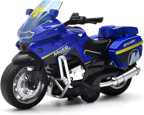 Modelo de motocicleta de juguete, vehículos de tracción con sonidos y luces, juguetes de motocicleta para niños de 3 a 9 años, para jóvenes a los