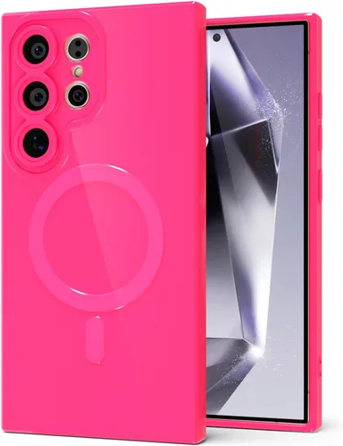 Miniatura 97 de Svanove para Samsung Galaxy S22 Funda de teléfono de silicona magnética, compatible con Magsafe, linda para mujeres, brillante color brillante, gel