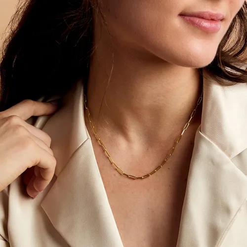 Miniatura 8 de RS Pure by Ross-Simons Italian 14kt Yellow Gold Paper Clip Link Necklace