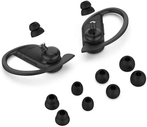 Miniatura 6 de Paquete de 8 almohadillas de repuesto para Beats Powerbeats Pro - Auriculares de silicona suave para auriculares inalámbricos Powerbeats Pro, Negro