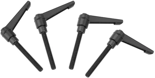 Miniatura 4 de 4 piezas M6 rosca macho ajustable mango de fijación Metal Perillas de máquina (0.630 in)