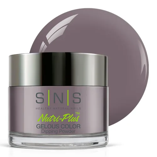 Miniatura 18 de SNS Polvo de inmersión de uñas, polvo de inmersión de color geloso – Alaskan Cruise (gris metálico/plateado, brillante) – Color de uñas de larga