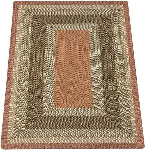 Miniatura 3 de Earth Rugs Alfombra 3 x 5', Oliva/Borgoña/Gris