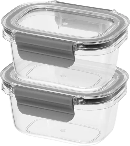 Miniatura 13 de Oggi Clarity - Contenedor hermético para almacenamiento de alimentos a prueba de fugas, ultra transparente, sin BPA, recipiente sellable con tapa