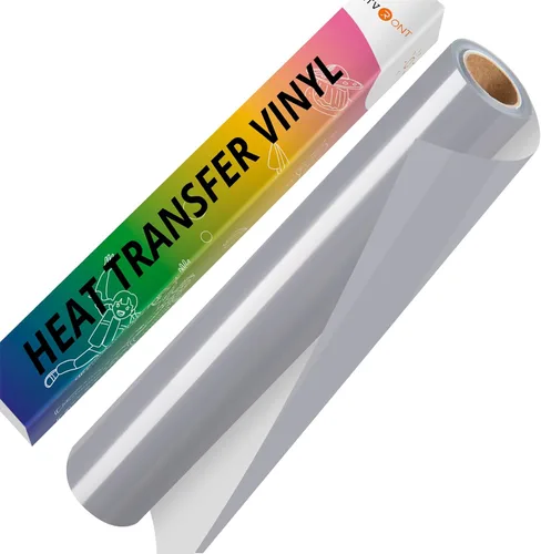 Miniatura 29 de HTVRONT Vinilo HTV de transferencia de calor blanco - 30,5 cm x 36,6 metros de vinilo blanco para planchar para camisetas, rollo de vinilo HTV