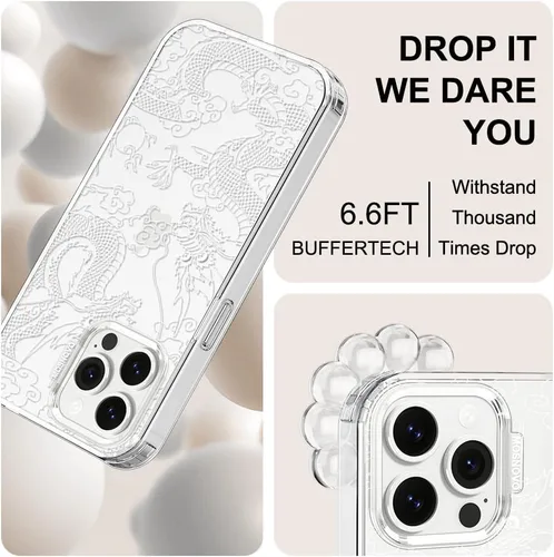 Miniatura 5 de MOSNOVO - Funda para iPhone 13 Pro Max, protección Buffertech de grado militar contra caídas (6.6 pies), antidesprendimiento, poliuretano
