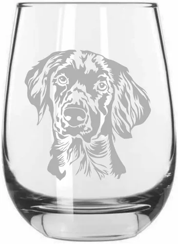 Miniatura 233 de Sakhalin Husky Dog - Copa de vino grabada personalizada de 15.25 onzas sin tallo