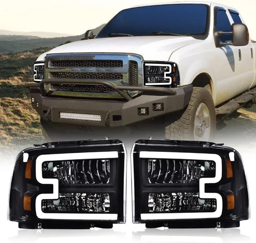 Miniatura 3 de PIT66 Conjunto de faros delanteros LED compatible con Ford F250 F350 F450 F550 Super Duty 2005-2007 / Excursion 2005