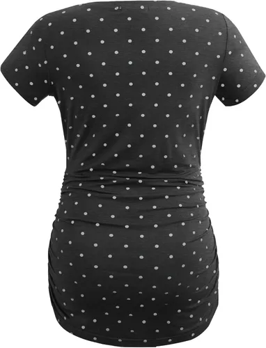 Miniatura 64 de Smallshow - Camiseta de maternidad para mujer, diseño de lados fruncidos, tipo túnica, prendas para el embarazo