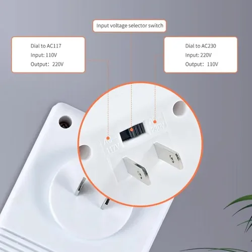 Miniatura 3 de Convertidor de voltaje 70W 110V/120V a 220V/240V Step-Up&Down Transformador de voltaje para viajes
