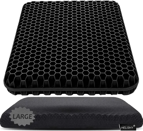 Miniatura 11 de Cojín de gel para asiento, almohadillas de silla de cojín de gel súper grande con funda antideslizante para silla de ruedas para el hogar, oficina