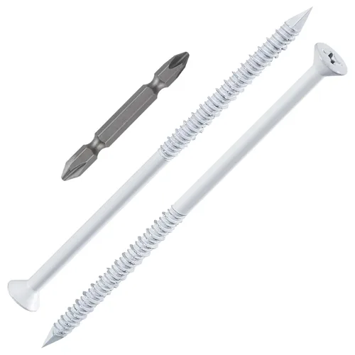 Miniatura 25 de Wensilon (105 PIEZAS) Kit de Anclajes de Tornillo para Hormigón de 3/16" Cabeza Plana Azul/Negro/Blanco para Anclaje a Mampostería, Bloque