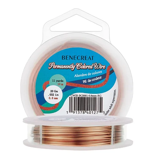 Miniatura 11 de BENECREAT Alambre de cobre para cuentas de joyería de calibre 18, resistente al deslustre, alambre de metal de bronce antiguo para hacer joyas