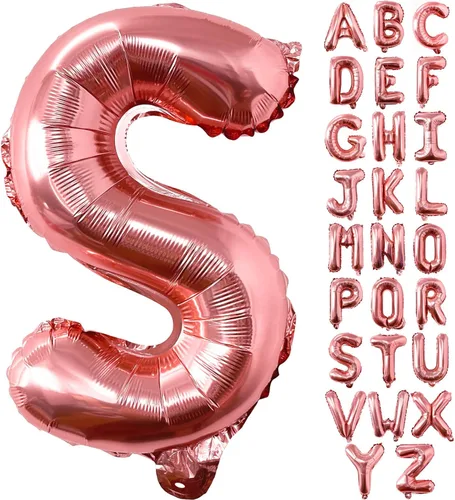 Miniatura 32 de Lovoir Globos grandes de 40 pulgadas de oro rosa con letra C de gran tamaño, globo de helio de aluminio de Mylar para decoración de fiesta de Letra