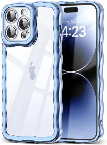 Miniatura 45 de SKYLMW Compatible con iPhone 6s Plus/6 Plus Case de 5.5", Linda Kawaii Marco Ondulado Rizado Forma de Marco Funda de Silicona Suave Resistente a