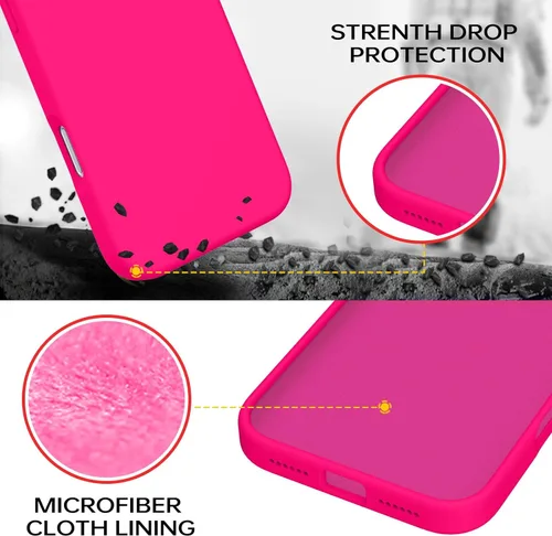 Miniatura 3 de GUAGUA Funda compatible con iPhone 17 Pro Max de 6.9 pulgadas de silicona líquida de gel suave, forro de microfibra delgada con textura, funda