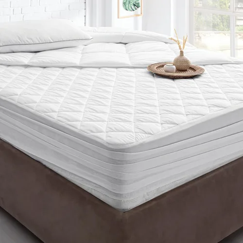 Miniatura 4 de YATAS BEDDING Perle - Protector de colchón acolchado, lavable a máquina y de fácil cuidado, protección y comodidad superiores, parte superior