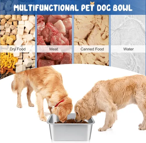 Miniatura 6 de Bwogue Cuencos de agua extra grandes para perros, 1.25 galones, acero inoxidable, alta capacidad para perros grandes y grandes