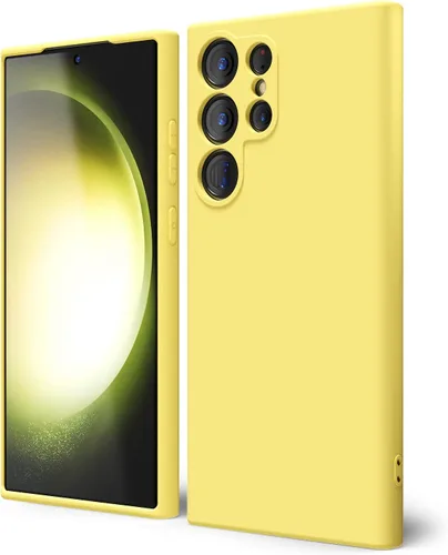 Oakxco Funda para teléfono Samsung Galaxy S23 Ultra con agarre de silicona líquida, linda delgada fina cubierta de gel suave de goma TPU para