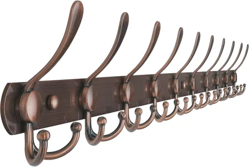 Miniatura 43 de Dseap - Perchero para pared, 5 ganchos triples, resistente, acero inoxidable, riel de gancho de metal para abrigos, sombreros, toallas, bolsos