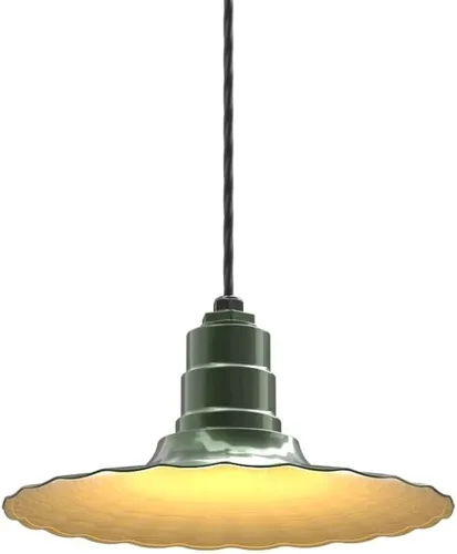 Miniatura 64 de Steel Lighting Co. Colgante Eagle Rock Lámpara montada en el techo Onda radial de 16 pulgadas vástago de 12 pulgadas Acero resistente