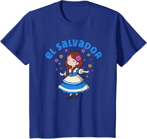 Miniatura 49 de Camiseta de mujer hispana con bandera salvadoreña de El Salvador Orgullosa, Negro