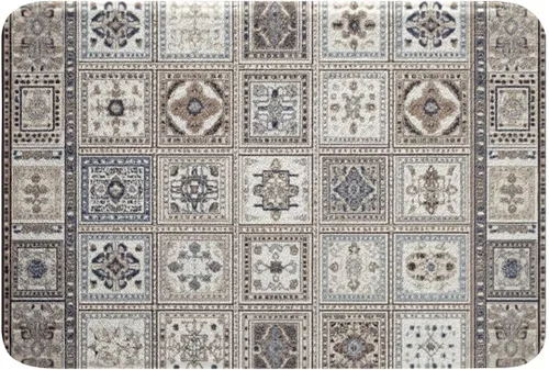 Miniatura 12 de Erosebridal Alfombras de baño vintage art decó, alfombra de baño antideslizante con medallón oriental rojo, 16 x 24 pulgadas, estilo bohemio, turco