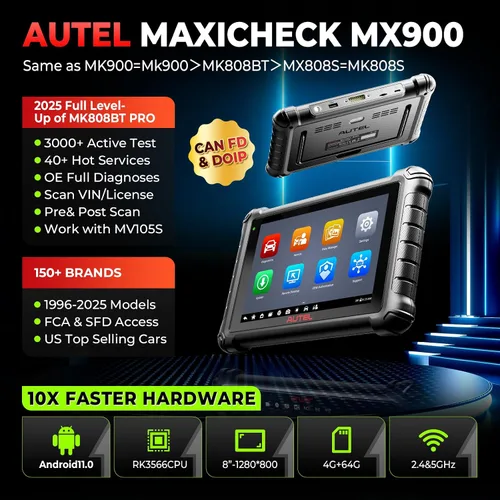 Miniatura 2 de Autel Probador de circuito del escáner MX900+, herramienta de escaneo bidireccional 2025 igual que MK900 con herramienta de escaneo de sonda