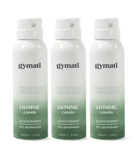 Miniatura 12 de Gymati Desodorante corporal natural en aerosol sin aluminio, unisex, paquete de 2