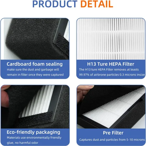 Miniatura 3 de Filtro de repuesto 45i para purificador de aire Alen Breathesmart Flex Bh400 45i grado H13 True HEPA Fresh Filter B4-Pure / Fl40
