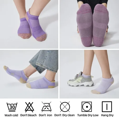 Miniatura 6 de ATBITER Ankle Socks Women's With Cushioned Athletic Running No Show Low Cut Tab Socks 6-Pairs
