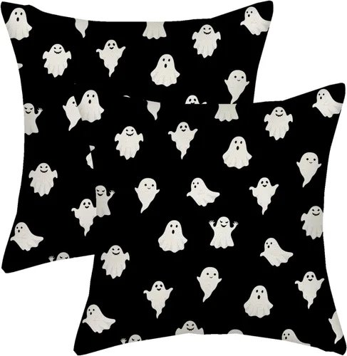 Miniatura 43 de AGAYNA Juego de 2 fundas de almohada decorativas con diseño de acuarela verde salvia para árbol de Navidad de 16 x 16 pulgadas, para sofá, invierno
