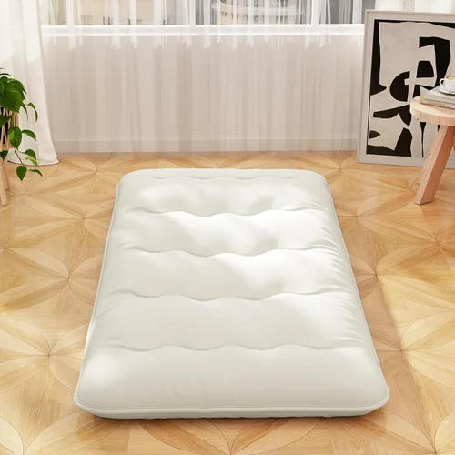 Miniatura 31 de Giantex Colchón japonés de suelo, colchón futón de 4 pulgadas con funda lavable y bolsa de almacenamiento, colchón plegable enrollable para tatami