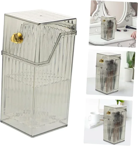 Miniatura 2 de Angoily Organizador de brochas de maquillaje, almacenamiento transparente para pinceles, bolígrafos y cosméticos, diseño estable, artesanía fina