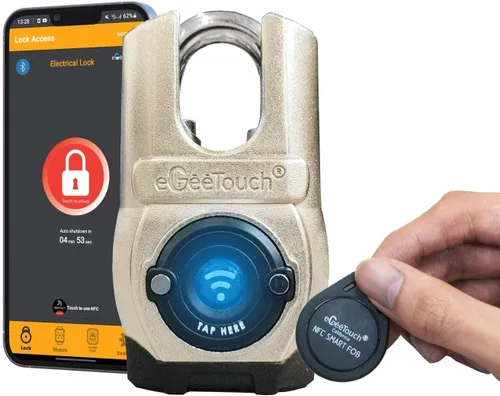Miniatura 14 de 5th GEN - Candado inteligente para exteriores (paquete de 6, grillete largo) Bluetooth sin llave y bloqueo NFC, seguridad resistente a la intemperie