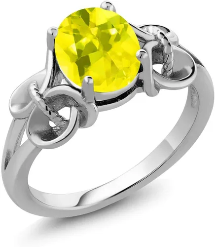 Miniatura 39 de Gem Stone King Anillo de compromiso ovalado con piedra natal para mujer, plata de ley 925, ovalado de 0.354 x 0.276 in, anillo de compromiso