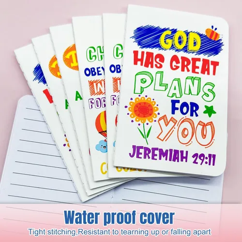 Miniatura 4 de 24 blocs de notas con versículos de la Biblia, mini cuadernos religiosos de bolsillo, motivacionales, cristianos, pequeños blocs de notas